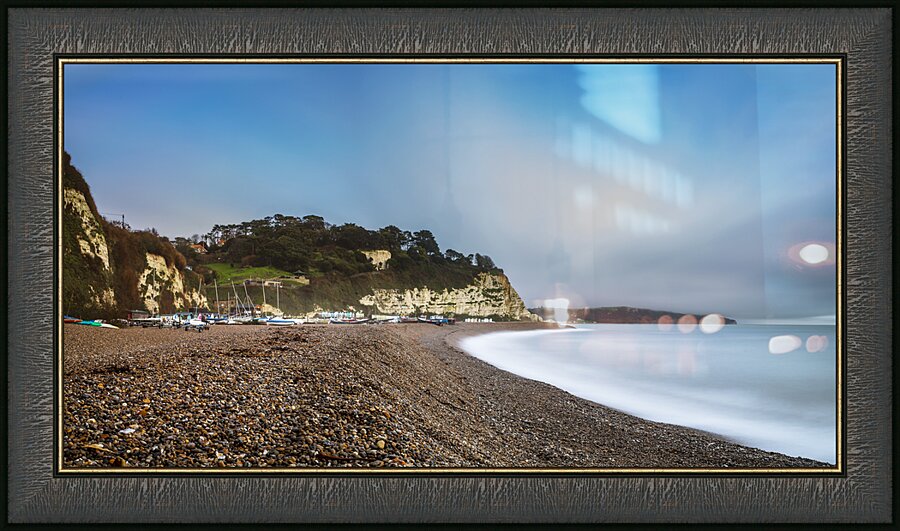 Beer Beach Devon Picture Frame print