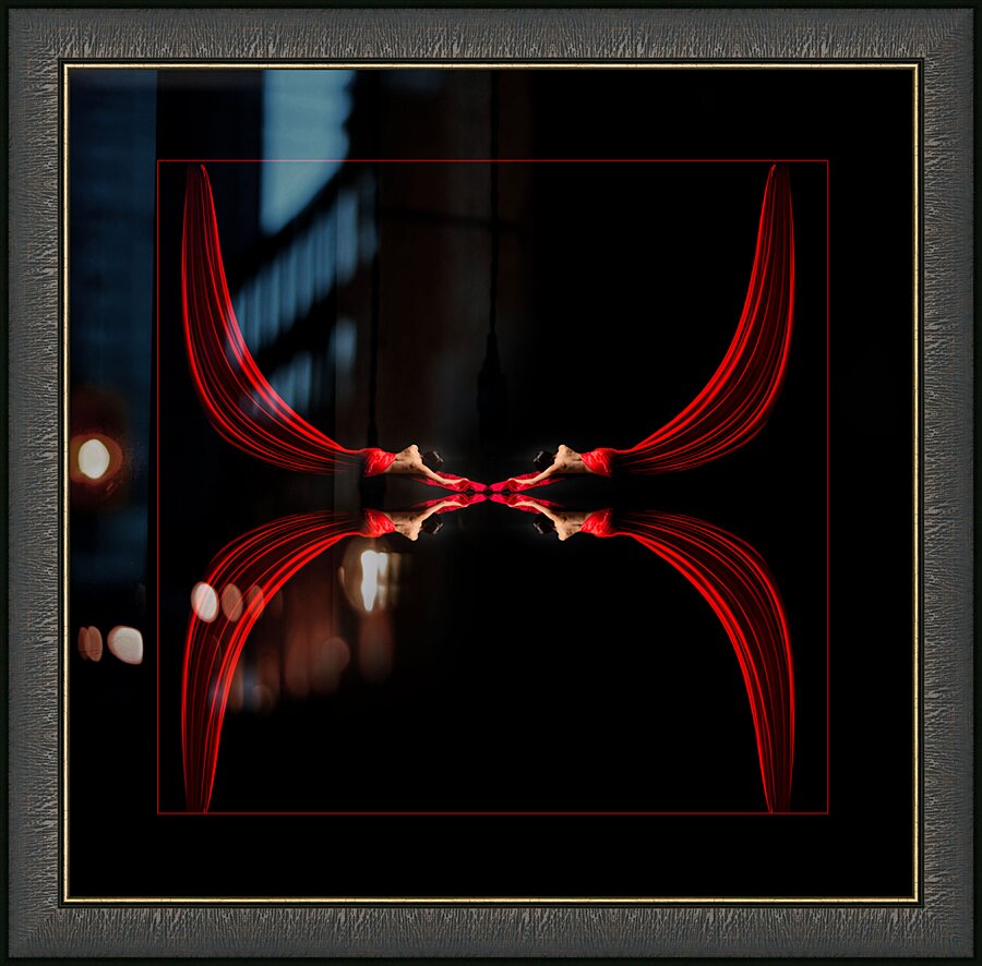 Red Semi Nude Kaleidoscope Picture Frame print