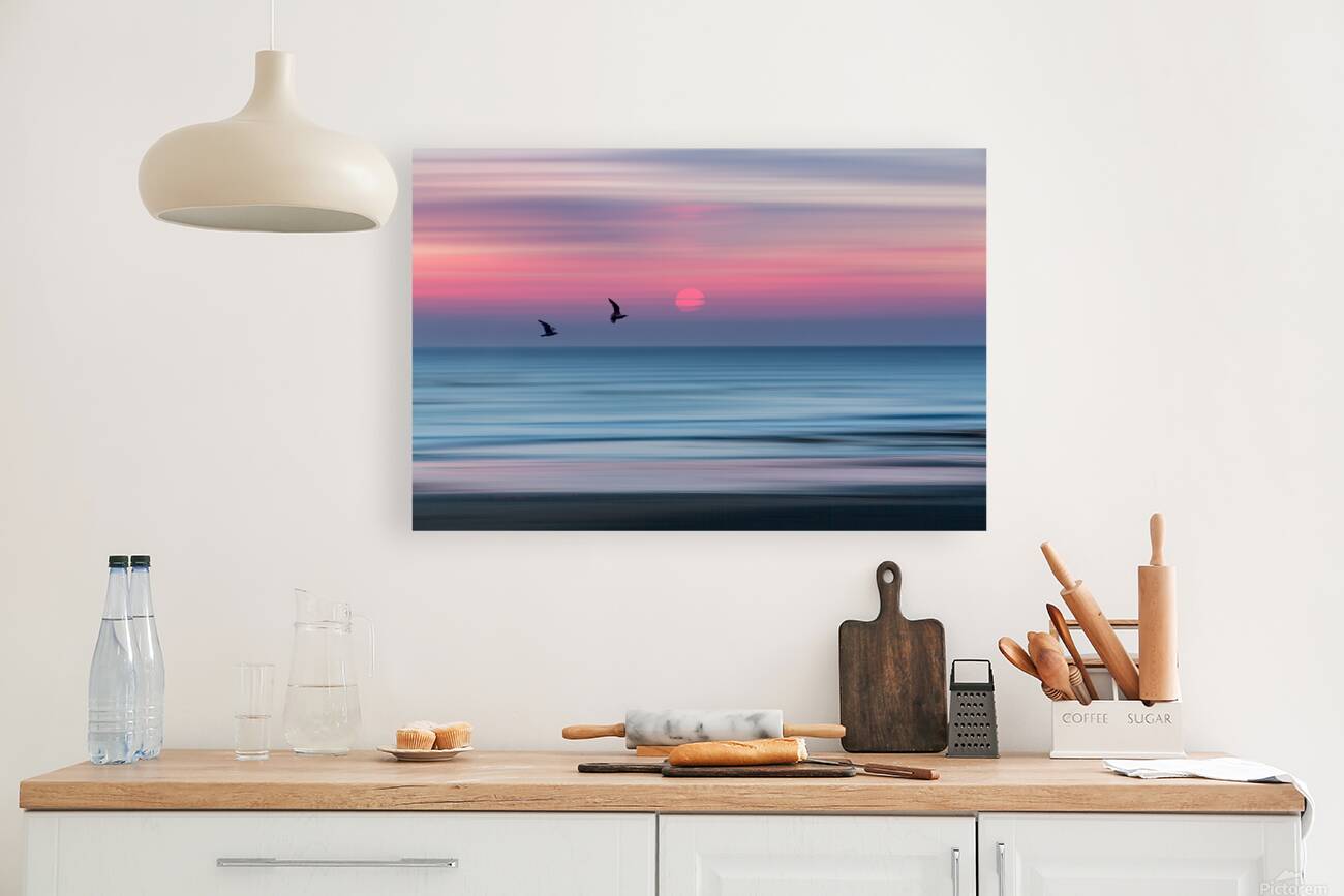 Impressionistic Sunset at Widemouth Bay Bude Cornwall. Reproduction