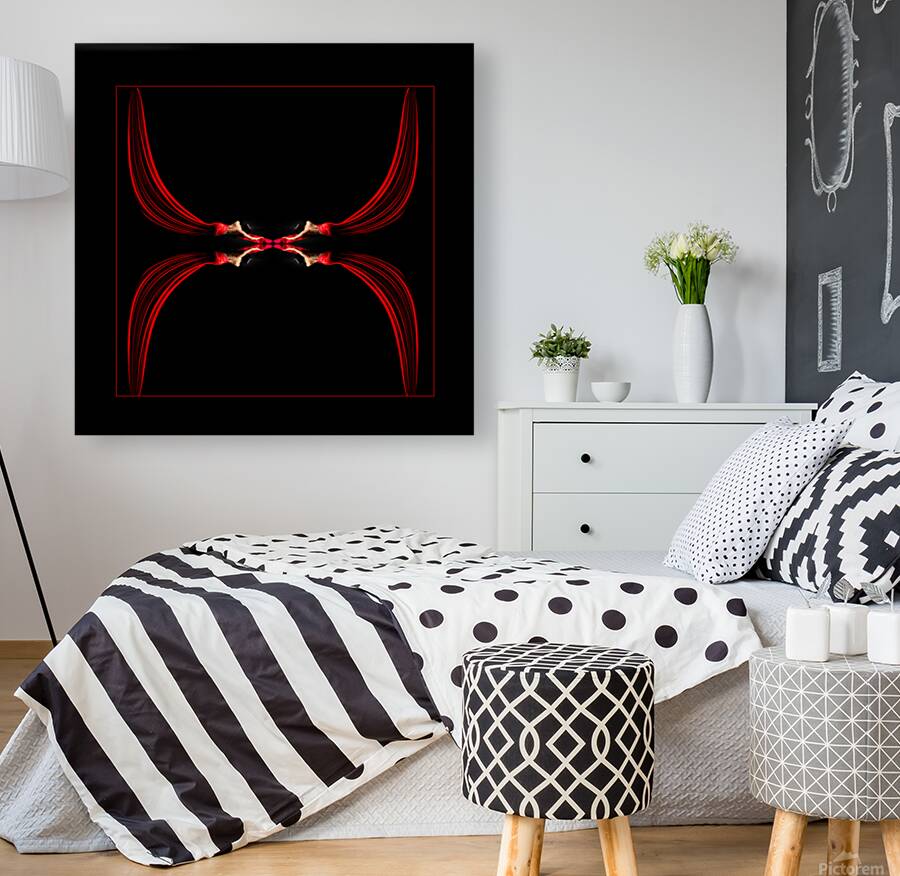 Red Semi Nude Kaleidoscope Reproduction