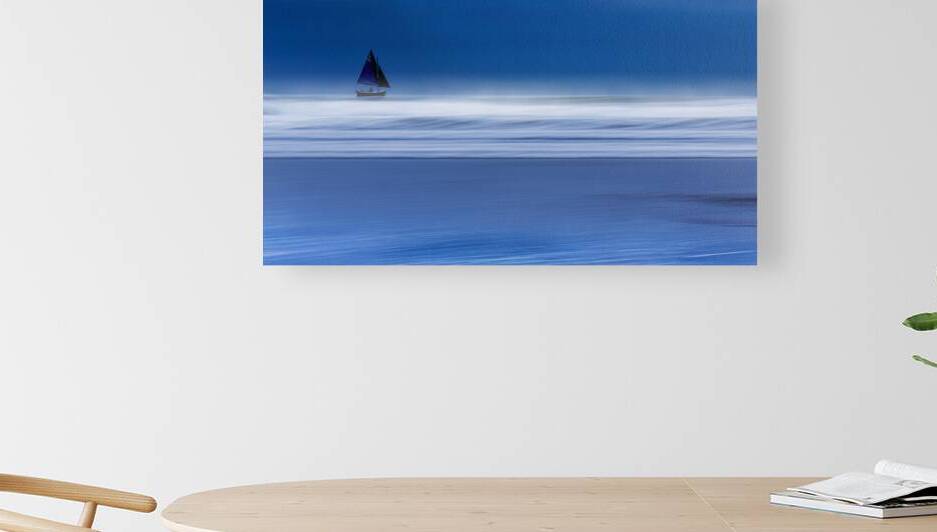 Lone Yacht Widemouth  Bay Cornwall. by maggie mccall