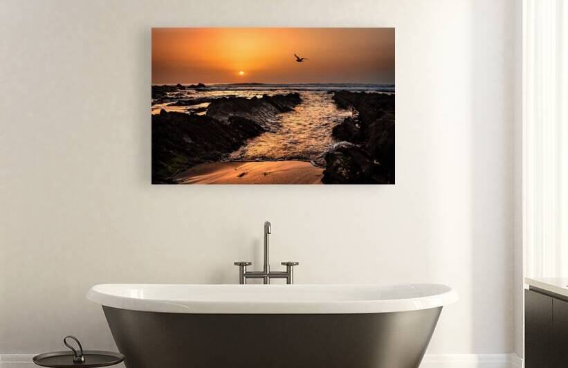 Widemouth Sunset Cornwall by maggie mccall