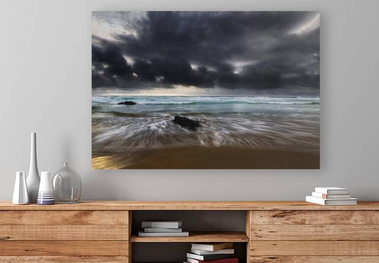 Stormy Seas Bedruthan Steps Cornwall England by maggie mccall