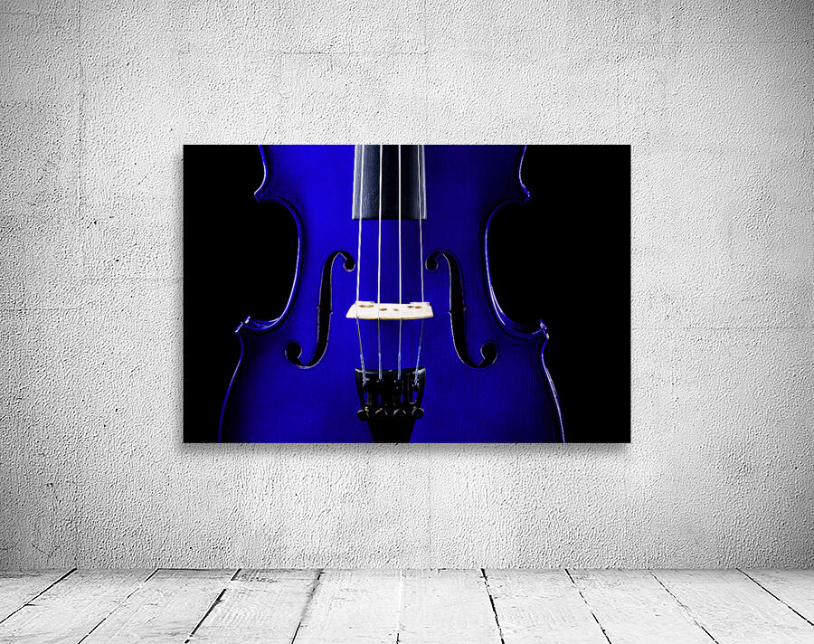 Blue Violin Closeup Wall Preview