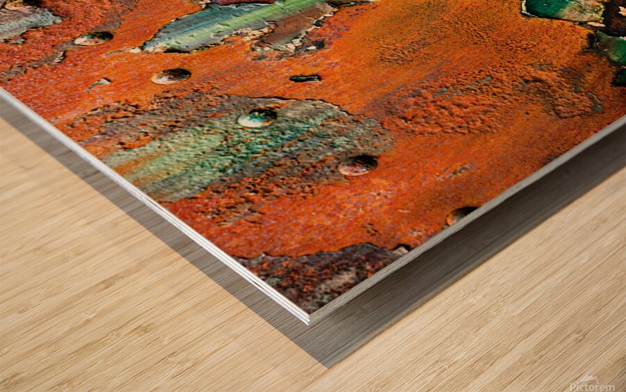 Rusty Petrol Tank Devon Wood print