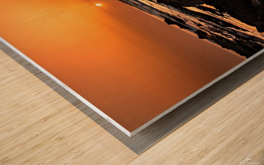 Widemouth Sunset Cornwall Wood print