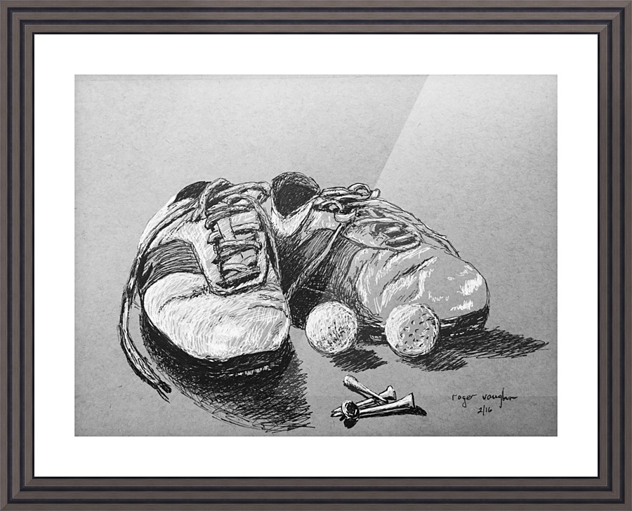 Tired  Nikes Picture Frame print