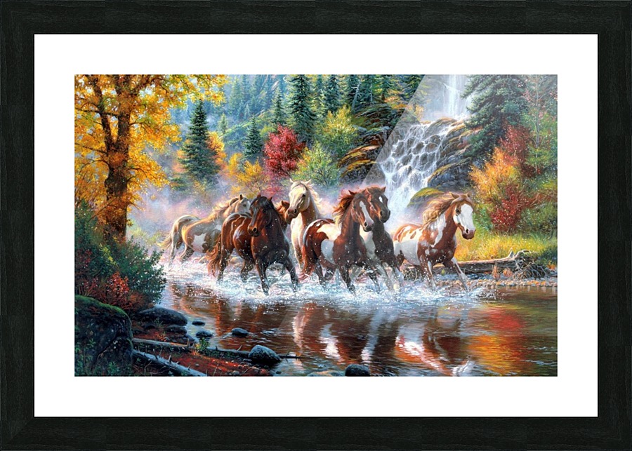 Running Horses. Picture Frame print