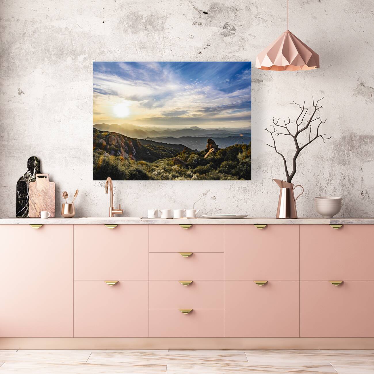 Mountain Sunset Reproduction