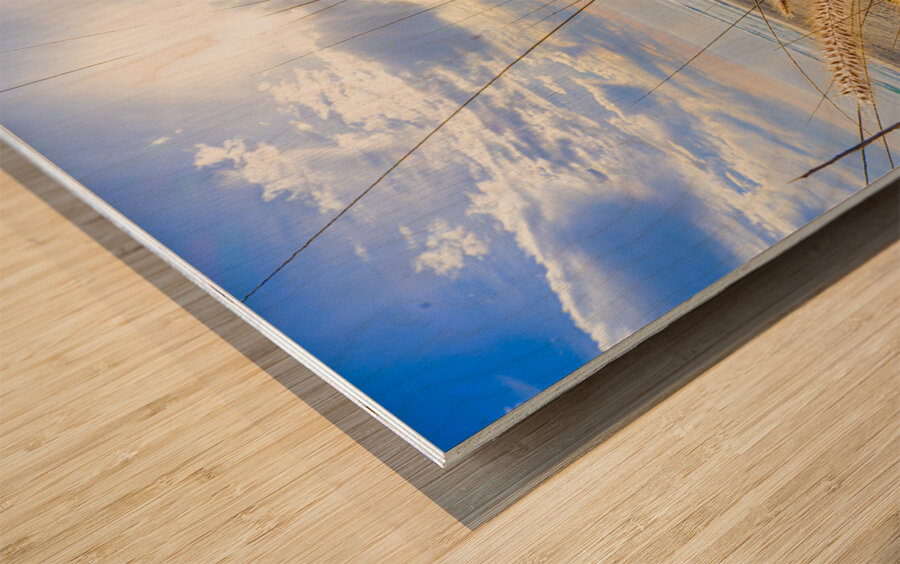 Sunrise Beach Wood print