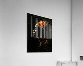 African Silhouette Vibrant Profile Splashed with Acrylic Print