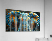 An Elephant Adorned with Color Splashes Acrylic Print