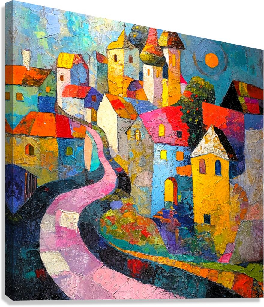 Vivid Village Canvas Print