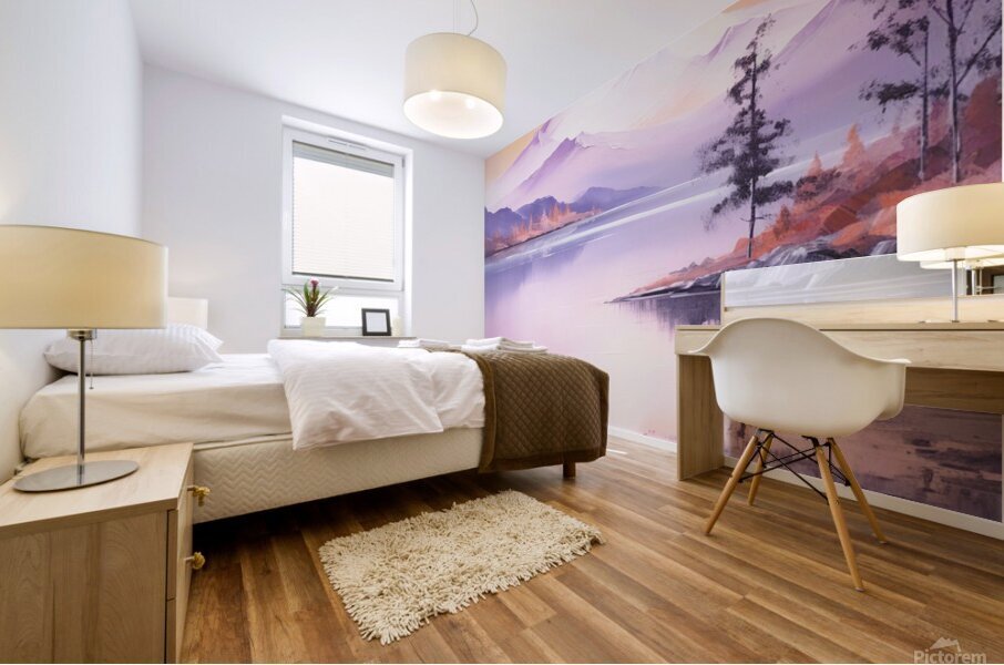 Serene Summit Dawn Mural print
