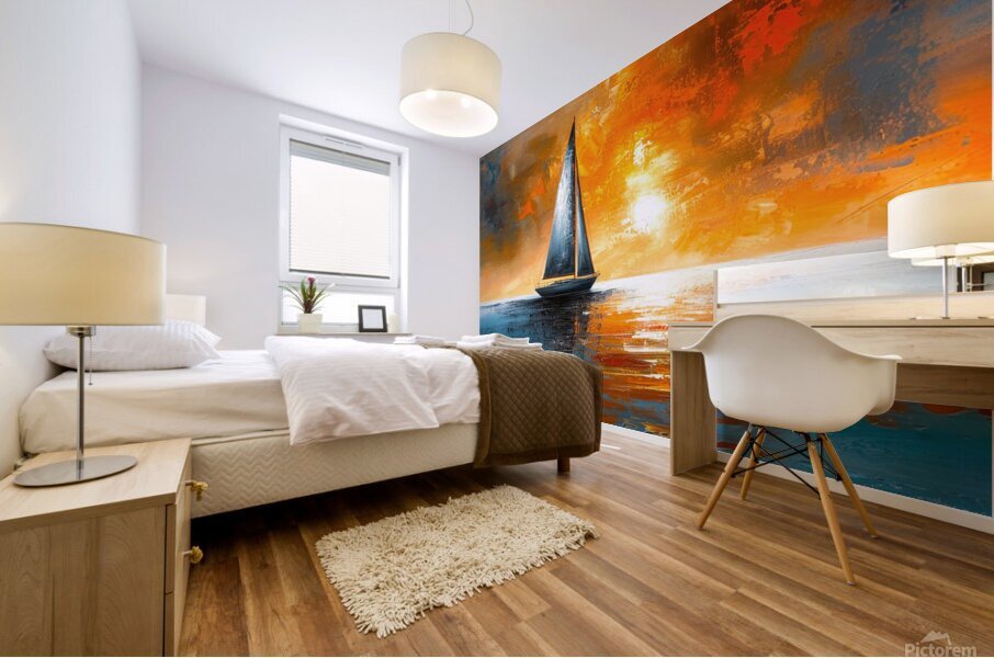 Sunset Sail Mural print