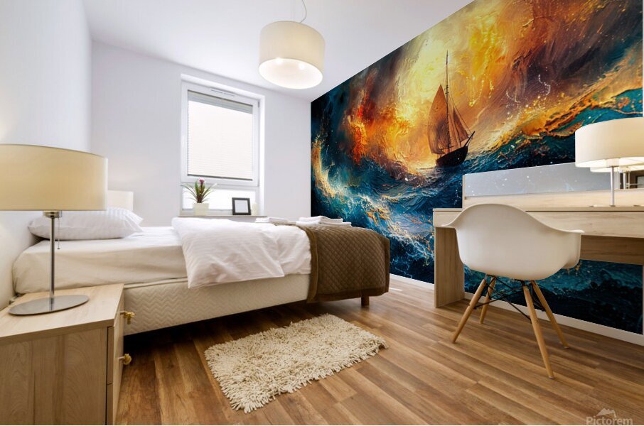 Tempests Embrace Mural print