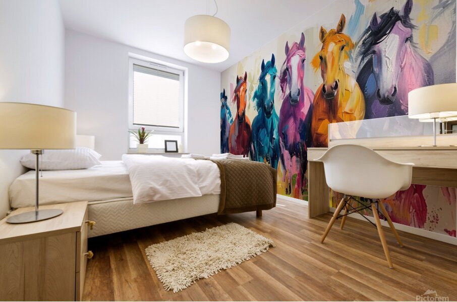 Vibrant Gallop Mural print