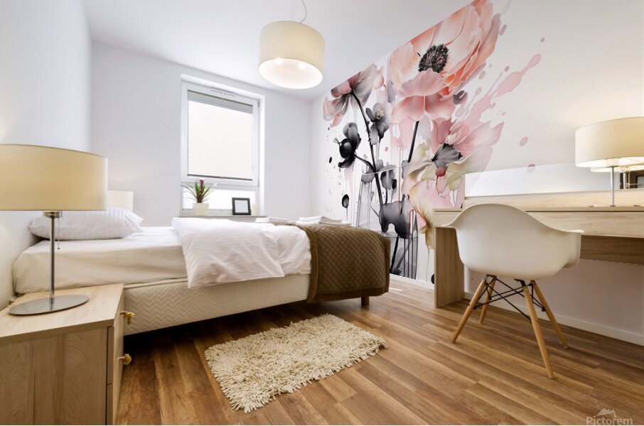 Ephemeral Bloom Mural print