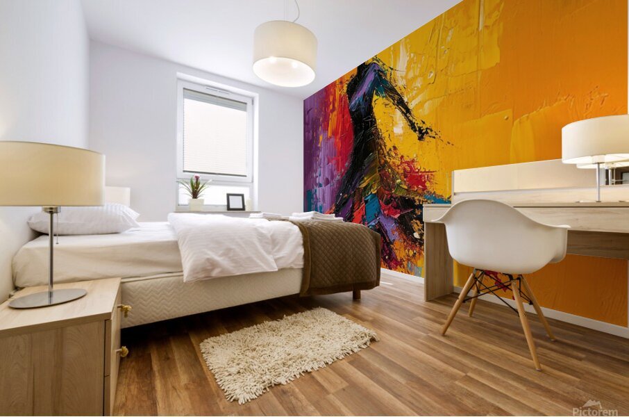 Dancing Colors Mural print