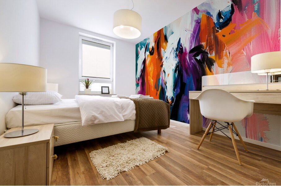 Chromatic Herd Mural print
