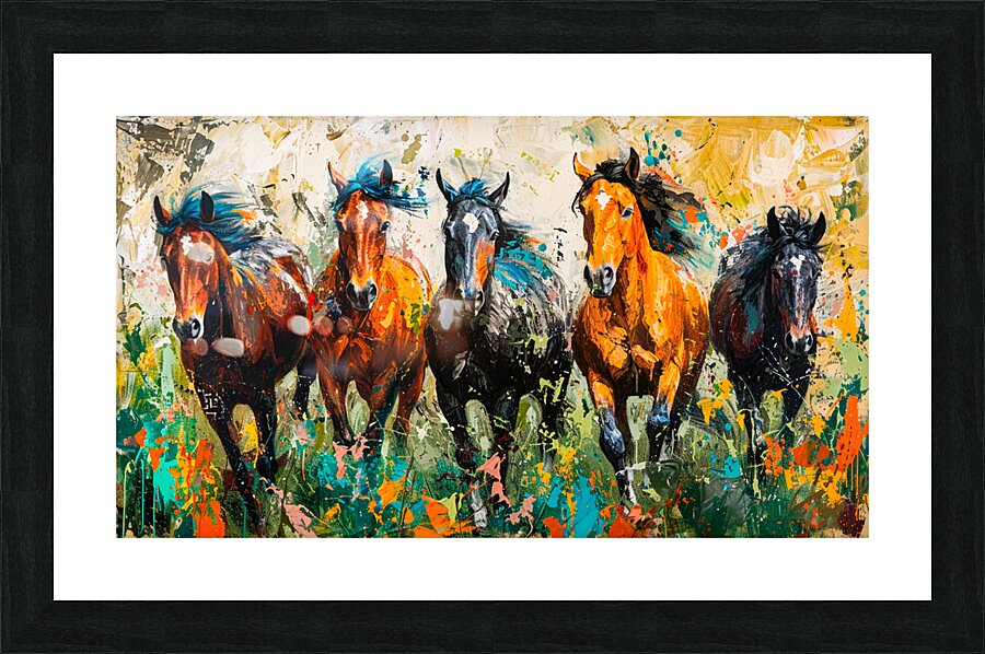 Vibrant Gallop Picture Frame print