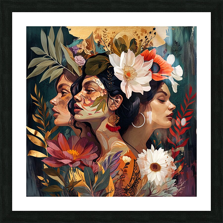 Floral Harmony Picture Frame print