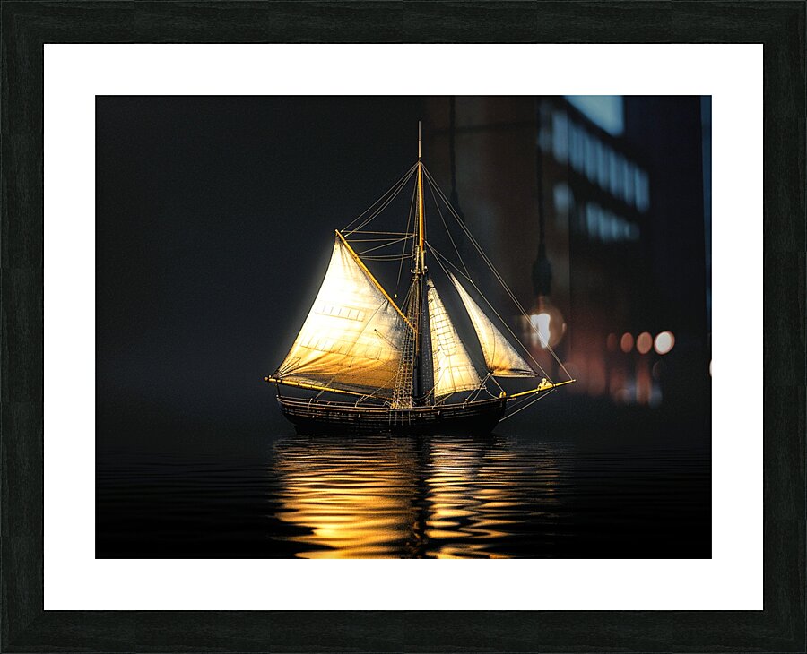 Golden Sails Picture Frame print