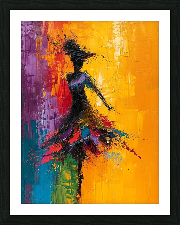 Dancing Colors Picture Frame print