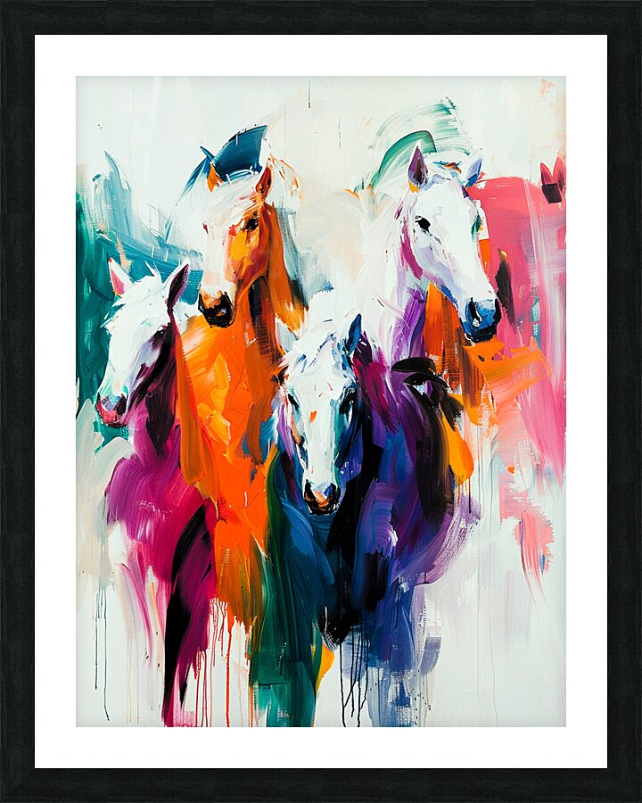 Chromatic Herd Picture Frame print