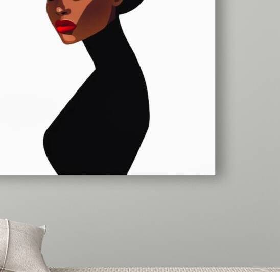 Silhouette of Grace Minimalist Portrait of a Woman by Digiart