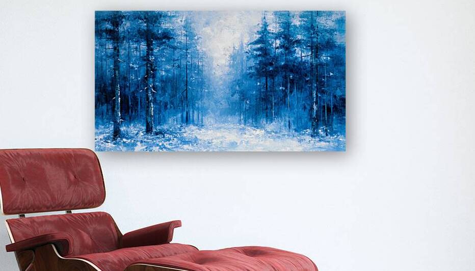 Whispering Winter Woods An Abstract Blue Forest S by Digiart