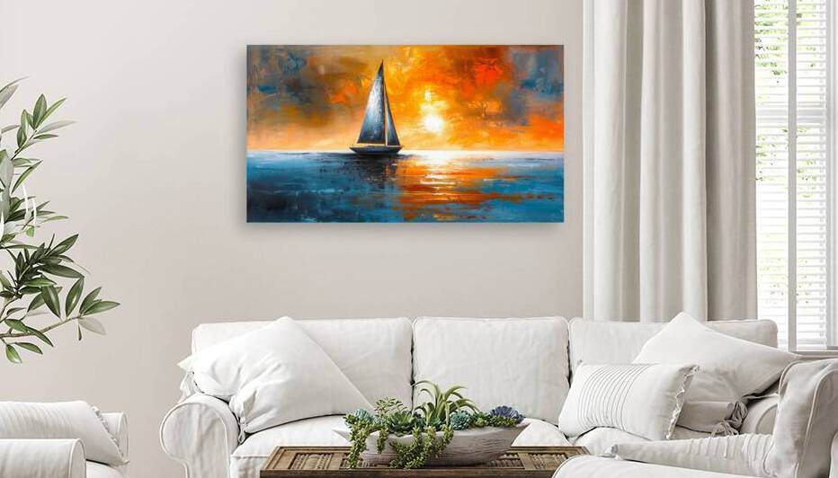 Sunset Sail by Digiart