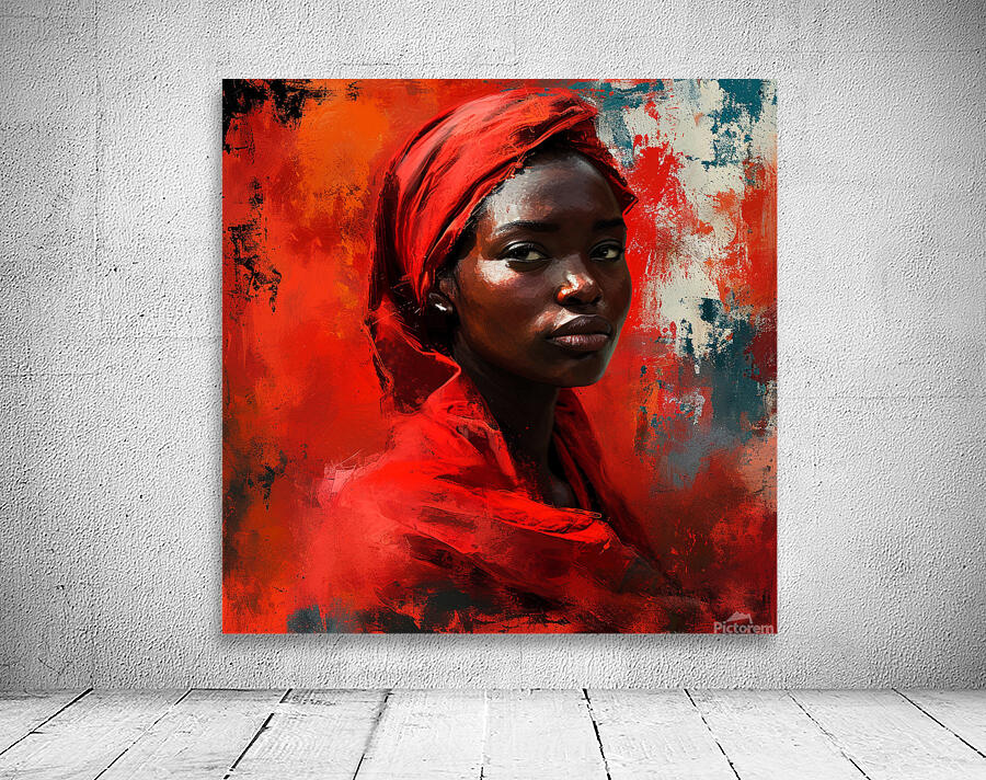 A Striking Portrait in Red Wall Preview