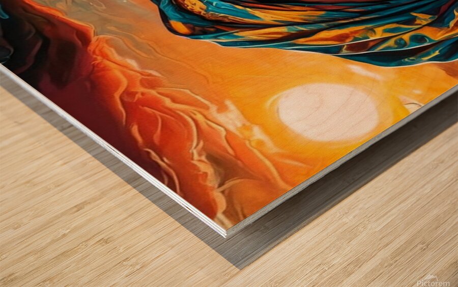 Sunset Aura Wood print