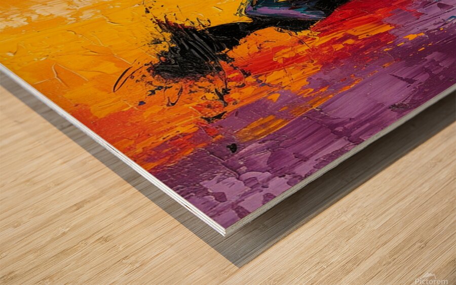 Dancing Colors Wood print