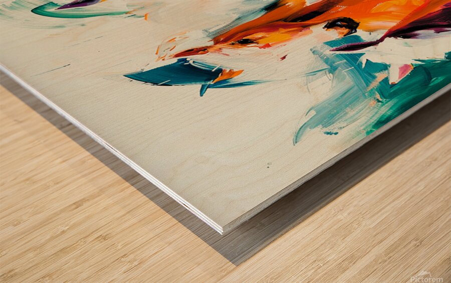 Chromatic Herd Wood print