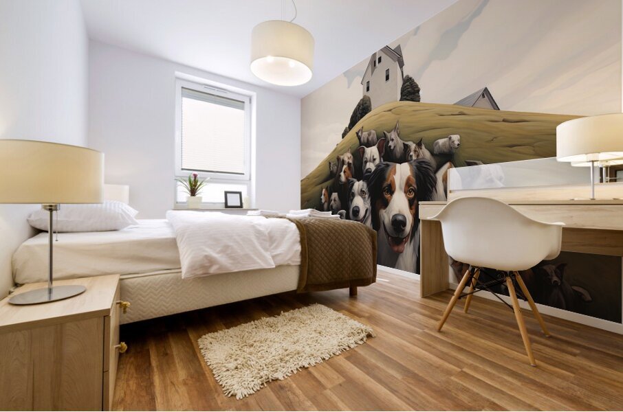 Doggies Mural print