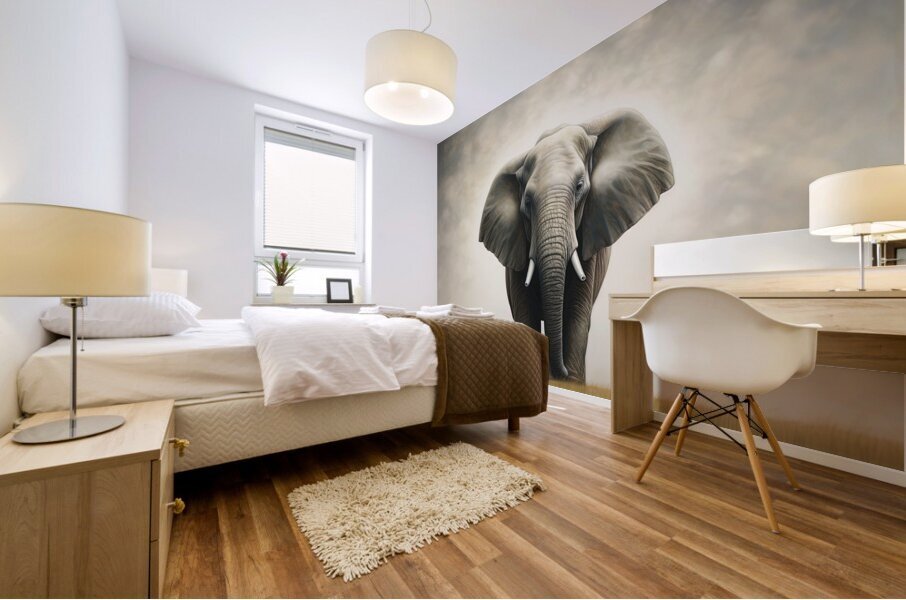 Elephant Mural print