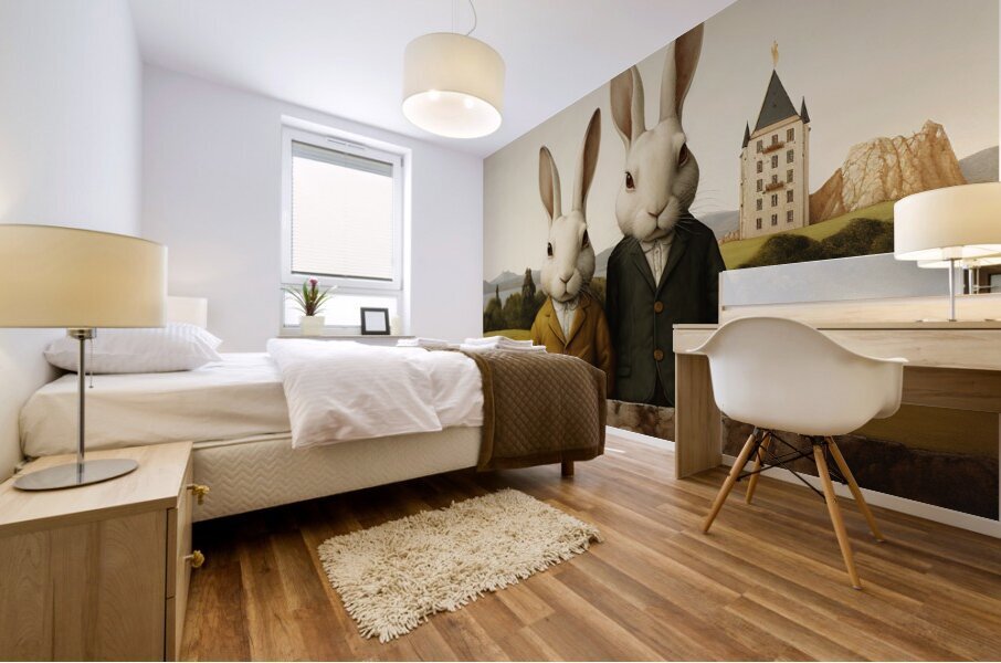 Rabbit Royale Mural print
