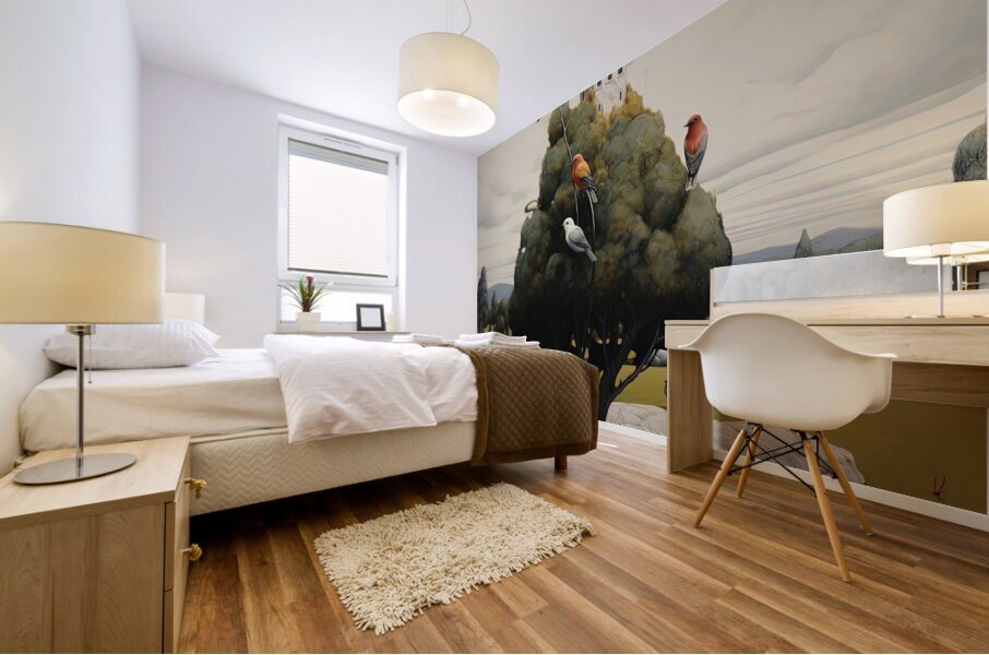 Fancy Bird House Mural print