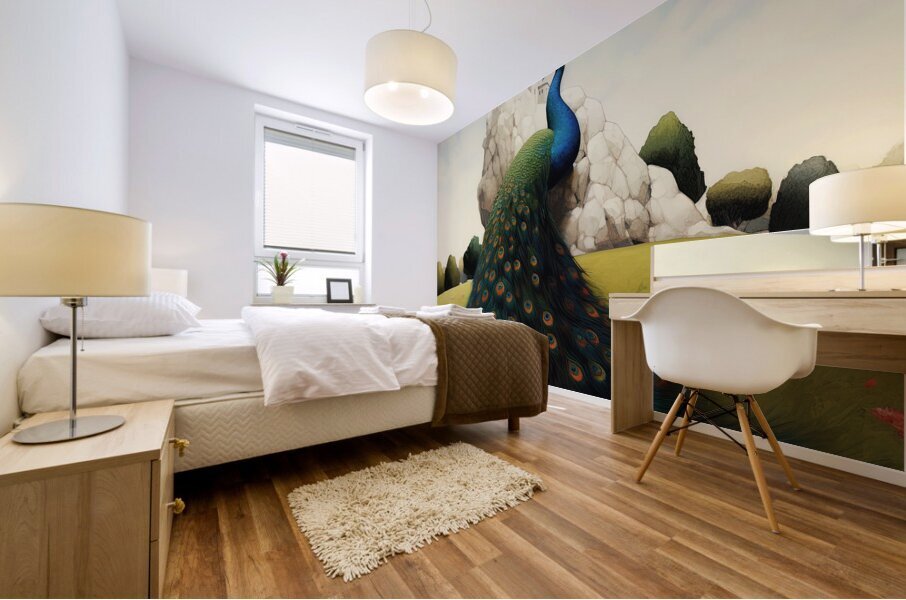 Grand Peacock Mural print
