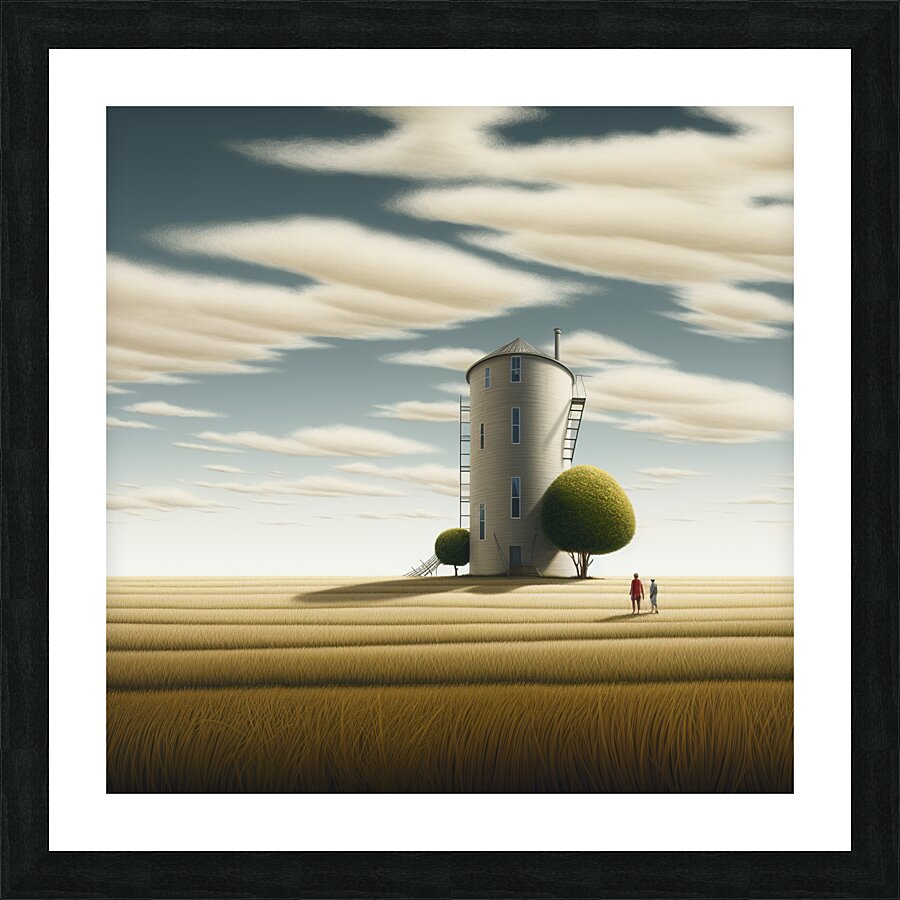 Grain Silo Picture Frame print