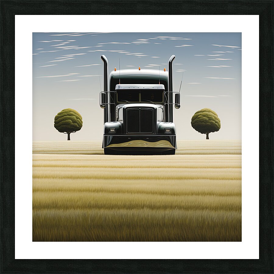 Shiny 18 Wheeler Picture Frame print