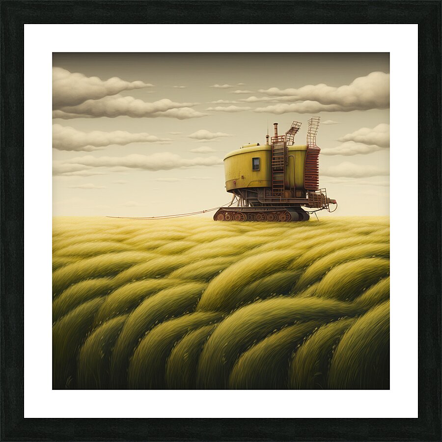 Combine Harvester Picture Frame print