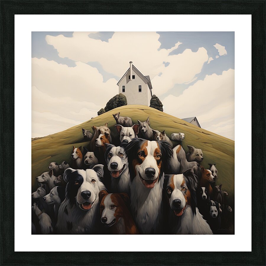 Doggies Picture Frame print