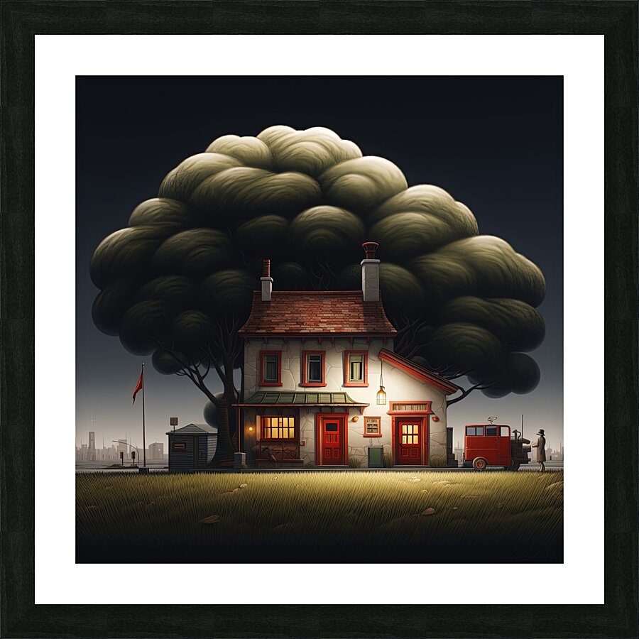 Fire Station Picture Frame print