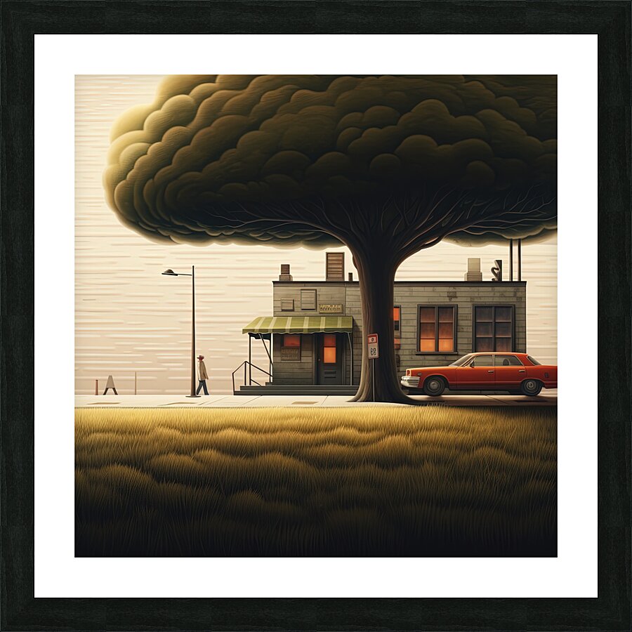 Taxi Stand Picture Frame print