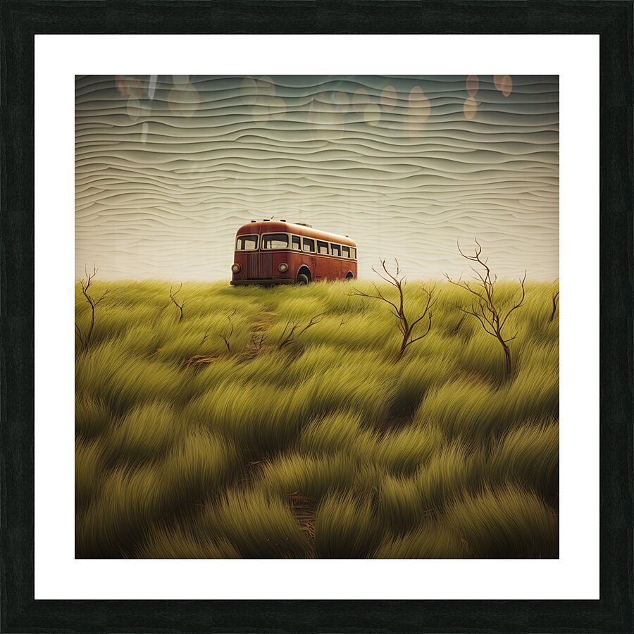 Retired Bus Picture Frame print