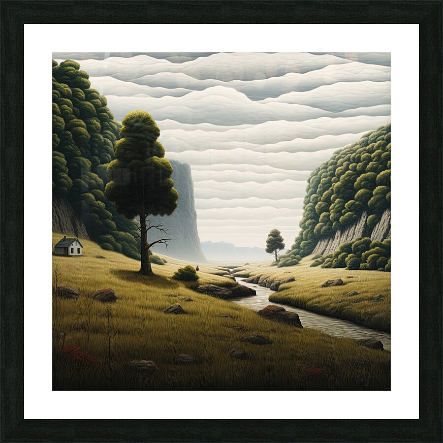 River runs through it Picture Frame print