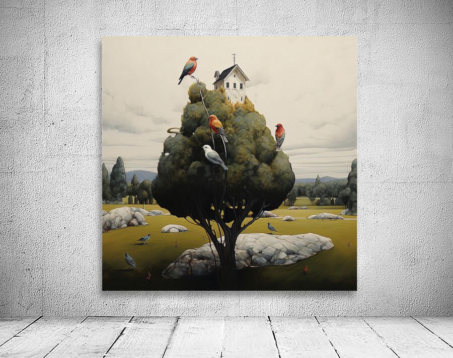 Fancy Bird House Wall Preview